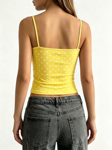 Camiseta sin mangas de punto transpirable para mujer, multicolor, con tirantes finos, ajuste ceñido, estilo casual - Product Image 4