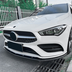 Amp-Z Front Lip Spoiler For Mercedes-Benz CLA-Class C118 X118 Early AMG Line Matte Carbon Fiber Texture Tuning Style - Product Image 3