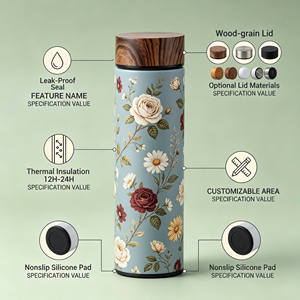 Bottiglia Termica di Alta Qualità in Stile <span class=keywords><strong>Giapponese</strong></span> Vintage, in Acciaio Inox con Infusore per Tè, 12oz 17oz, Bottiglia per Acqua Regalo - Product Image 4