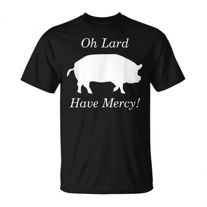 T-shirt Oh Lard Have Mercy Butcher noir unisexe taille adulte S M L XL XXL - Product Image 2