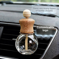 Diffuseur de parfum pour voiture à clipser sur grille d'aération, en bois, pour huiles essentielles, flacon en verre, parfum d'ambiance, aromathérapie automobile