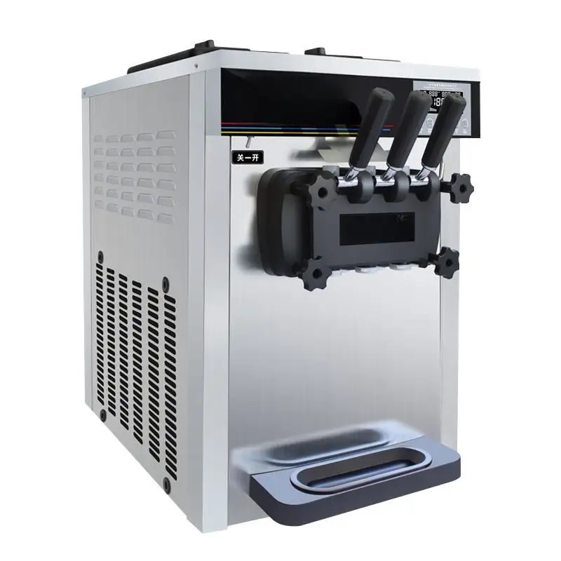 2024 máquina expendedora de helados potencia 2KW capacidad 4.5L * 2 máquina de galletas de oblea de cono de helado