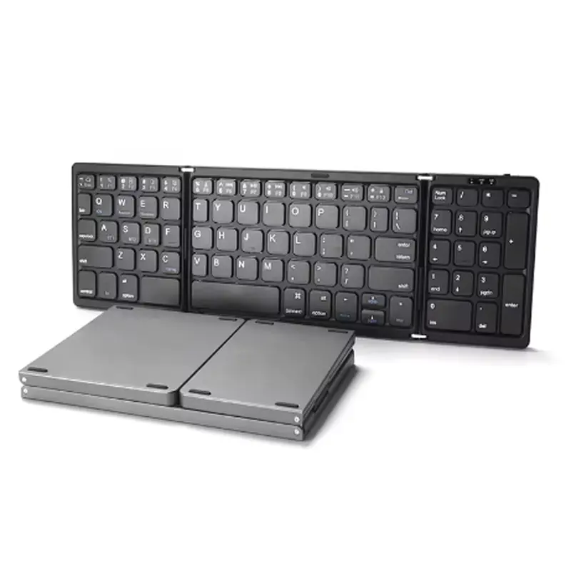 Mini có thể gập lại Bàn phím mỏng không dây BT số gấp bàn phím cho Mac Windows máy tính xách tay máy tính bảng ánh sáng-Tiện dụng Bluetooth tương thích