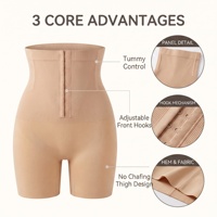 Shorts gainants post-partum taille haute, contrôle du ventre, compression ajustable, pour la récupération, lingerie sculptante pour femme