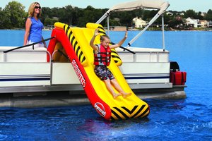 Top Quality <b>Inflatable</b> Dock Water Slide Pontoon Boat Slide Large Yellow Red <b>Floating</b> Slide for Lake Dock Summer Outdoor Fun - Product Image 4