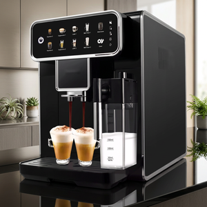Cafetera Inteligente Totalmente Automática con Pantalla Táctil LCD, Intensidad de Preparación Ajustable, Tanque de Agua Extraíble, Cafetera Doméstica - Product Image 1