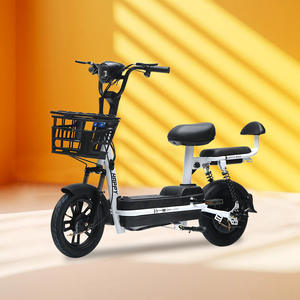 Vélo électrique pour adultes en acier à haute teneur en carbone, 14 pouces, 2 <span class=keywords><strong>places</strong></span>, batterie au plomb-acide, 55-65 km, 48V 350W, vélo électrique, vélo électrique - Product Image 6