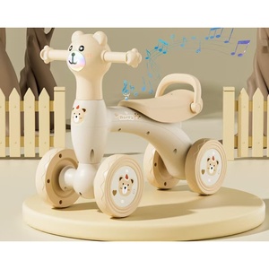 Coches de Juguete para Niños sin Pedales con 4 Ruedas Silenciosas, Luces y Música, Bicicleta de Equilibrio para Bebés de 2 a 4 Años, Regalos de Cumpleaños - Product Image 2