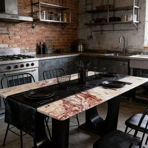 Luxury Modern Marble Dining <strong>Table</strong> Polished Surface <strong>Stable</strong> <strong>Table</strong> for Apartment Outdoor Use - Product Image 3