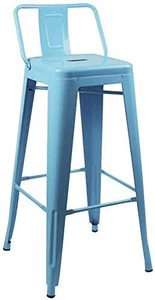 <span class=keywords><strong>Taburetes</strong></span> de diseño Industrial con respaldo, moderna silla apilable para restaurante, cafetería, bar, silla de comedor de metal tolix - Product Image 3