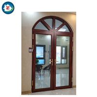 Puertas y ventanas baratas del fabricante superior de China, puerta de aluminio superior con arco