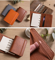 Cahier de notes à feuilles mobiles à reliure de couleur créative A6 A8 Couverture de cahier vintage pour cadeau