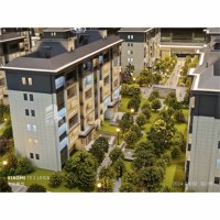 Modèle moderne commercial de bâtiment de la maquette 3D pour des projets immobiliers de villa et de bureau