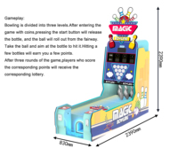 En stock machine de jeu électronique d'intérieur prix jeu d'arcade machines de jeu de bowling à jetons