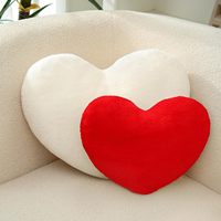 Almohadas de Corazón Rosadas y Blancas, Cojines Decorativos en Forma de Corazón, Almohadas Esponjosas para Cama, Sofá, Auto, Decoración del Hogar