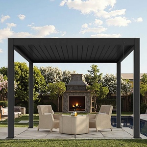 Pergola moderne en aluminium à lames orientables pour jardin extérieur, 3x3, 3x4, <span class=keywords><strong>4x3</strong></span>, 4x4, 4x5, 4x6, 6x3, 6x4, 6x5 m - Product Image 2