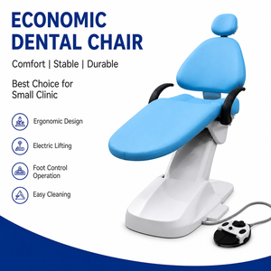 Fauteuil <span class=keywords><strong>dentaire</strong></span> électrique en cuir microfibre certifié CE pour traitement oral complet - Product Image 3