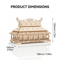 Rompecabezas 3D de Madera Personalizado de Alta Calidad, Modelo de Torre Antigua para Exhibición en Escritorio