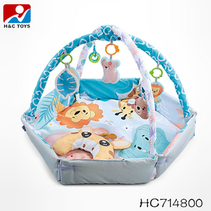 Alfombrilla de juego infantil de algodón suave con tela colgante, <span class=keywords><strong>manta</strong></span> de hojas de libro y alfombra de actividad, juguete educativo para gatear de bebé - Product Image 5