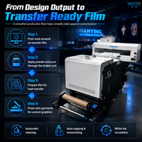Nouvelle imprimante DTF tout-en-un entièrement automatique avec agitateur de poudre intégré, machine de transfert thermique commerciale pour coton et polyester DTF