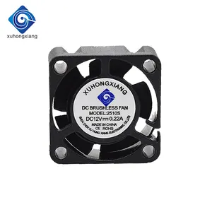 2510 DC soğutma fanı Mini havalandırma 12V DC fırçasız Fan 25x25x10mm 25mm plastik eksensel fanlar