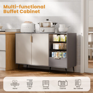 <span class=keywords><strong>Buffet</strong></span> et <span class=keywords><strong>buffet</strong></span> avec lumière LED et portes en verre Coffee Bar Cabinet - Product Image 6