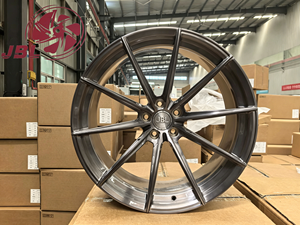 ล้อแม็กซ์อะลูมิเนียมฟอร์จแบบโมโนบล็อกสั่งทำพิเศษ ขนาด 16"-24" 5x112/108/114.3 ET20/25 มม. ลายหลายก้าน สีเทากันเมทัล ผิวปัดเงา - Product Image 1