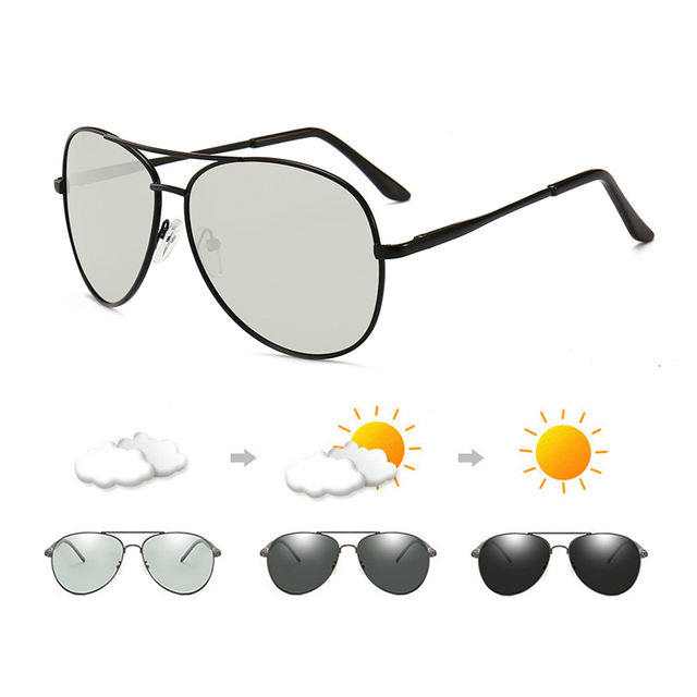 Men New Driving Photochromic Sunglasses Polarized Men Fishing Sunglasses with UV400