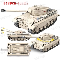 QuanGuan100062-100302 MOC Serie de Tanques Pesados, Figuras de Ciudad, Armas, Panther Brick, Regalos para Niños, Sets de Bloques de Construcción