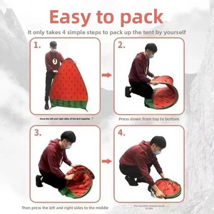 Tenda Familiare da Esterno per 2 Persone, da Spiaggia e Giardino, Senza Montaggio, Impermeabile, Protezione Solare, in Tessuto Oxford, Quattro Stagioni, per Campeggio Casual - Product Image 4
