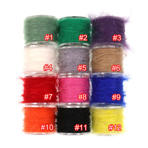 Pelo de <span class=keywords><strong>zorro</strong></span> para atado de moscas, cebo de streamer, fibra fina natural para cuerpos de moscas Scud Nymph, hilo para envolver, material para atado de moscas - Product Image 2
