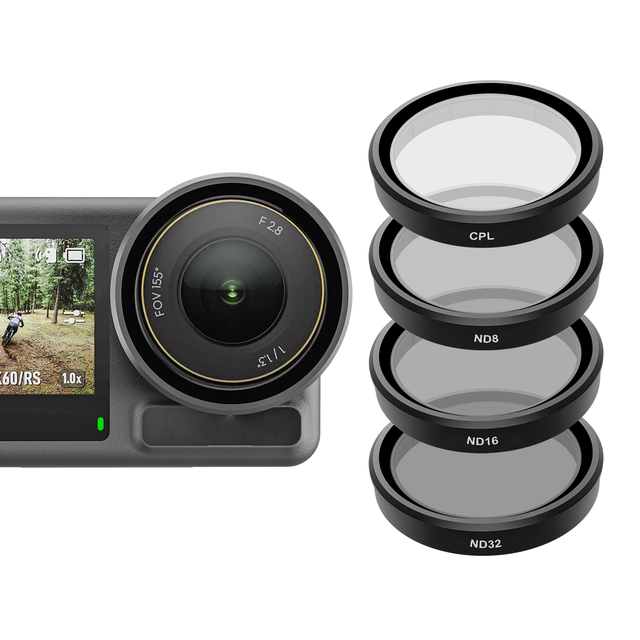 Telesin CPL ND8 ND16 ND32 Optical Lens CPL Neutral Density ND Lens Filters for DJI Action 3/4/5 Pro Action Camera Accessories