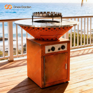 Barbecue à bois en acier Corten, robuste, certifié CE, avec allumage automatique, idéal pour le camping et le jardin – Vente directe usine - Product Image 4