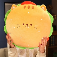 Hamburger mignon en peluche oreiller de sieste filles bureau prix usine Hamburger en peluche jouet