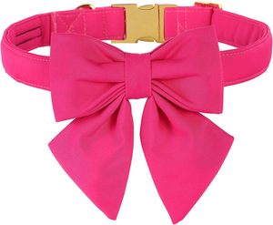 Collar <span class=keywords><strong>para</strong></span> Perro NIBAO con Lindo Lazo de Marinero Rojo Rosa, Collares Ajustables con Lazo <span class=keywords><strong>para</strong></span> Cachorros <span class=keywords><strong>Machos</strong></span> y Hembras - Product Image 1