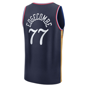 2025 Hommes Philadelphie # Maillots de basket personnalisés Edgecombe 77, chemises brodées, uniformes pour jeunes - Product Image 3