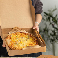 Vente en gros emballage alimentaire boîte à pizza 12 pouces 10 pouces conception personnalisée boîte à aliments en papier ondulé boîte à Pizza marron avec logo