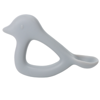 Cuillère d'apprentissage en silicone en forme d'oiseau pour bébé, ustensile d'alimentation facile à saisir pour tout-petits, couverts d'apprentissage pour la maison