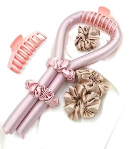 Diadema para Rizar el Cabello sin Calor, Cinta para Rizar el Cabello de Seda de Morera sin Calor con Coletero, Juego de Rizadores de Cabello de Seda para Dormir - Product Image 2