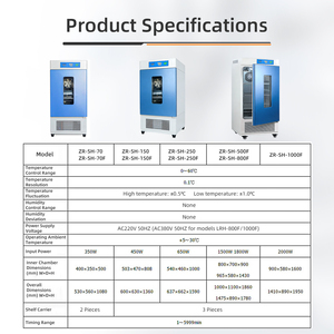 ZENROTEST 0-60 ℃   Incubadora Bioquímica de Temperatura Constante com Alta Precisão, Vidro Duplo, Ajuste de Temporização e Espaçamento, R134A - Product Image 2