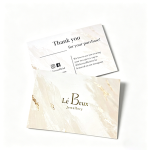 Tarjetas de Inserción Personalizadas de Doble Cara, con Lámina Dorada sobre Mármol, 300gsm, Gruesas y Mate, para Marcas de Joyería de Lujo - Product Image 1