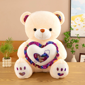Oso de Peluche con <span class=keywords><strong>Corazón</strong></span>, Oso de Peluche Luminoso con Música, Muñeco de Oso en Forma de <span class=keywords><strong>Corazón</strong></span>, Oso de Peluche de Regalo para el Día de San Valentín - Product Image 6