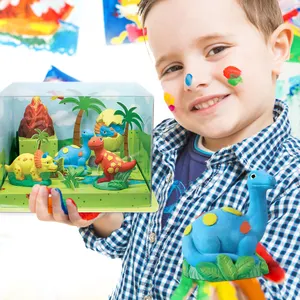 Penjualan laris Diy set mainan anak-anak seni dan kerajinan kit kreatif untuk anak plester lukisan dinosaurus lucu untuk anak laki-laki hilang