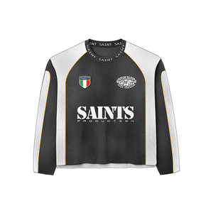 Maillot de football personnalisé Tontons Streetwear pour hommes, uniforme de football en gros, rétro, manches longues, en maille - Product Image 6