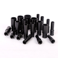 Jeu de douilles à chocs profondes HYTD HY-DXZP 13 pièces, entraînement 1/2 pouce, 11-30 mm, hexagonales, CR-V, phosphate noir, qualité industrielle, OEM, garantie 3 ans