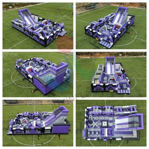 Parcours d'obstacles gonflable géant OEM, château gonflable commercial en PVC avec toboggan pour les festivals et les cé<span class=keywords><strong>l</strong></span>ébrations en plein air - Product Image 2