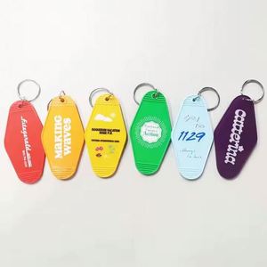 Custom Creative Hotel <b>Keychain</b> Vintage Motel Room <b>Keychain</b> with UV Printing <b>Anime</b> & Cartoon Style Party Gift - Product Image 5