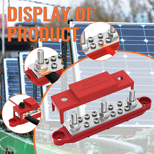 Barre omnibus 12V 250A, blocs de distribution d'énergie électrique, barre omnibus à goujons M8 pour batteries, systèmes marins, automobiles et solaires - Product Image 6