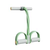 Bande de résistance pour les pieds de yoga, 4 tubes élastiques, tireur de fitness pour l'abdomen, la taille, les bras, les jambes et les exercices de yoga