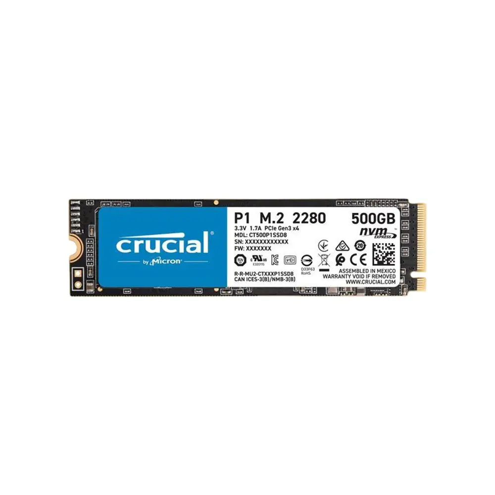 P1 loạt 500GB 3D NAND NVMe PCIe lên đến 1900 MB/giây nội bộ SSD ct500p1ssd8